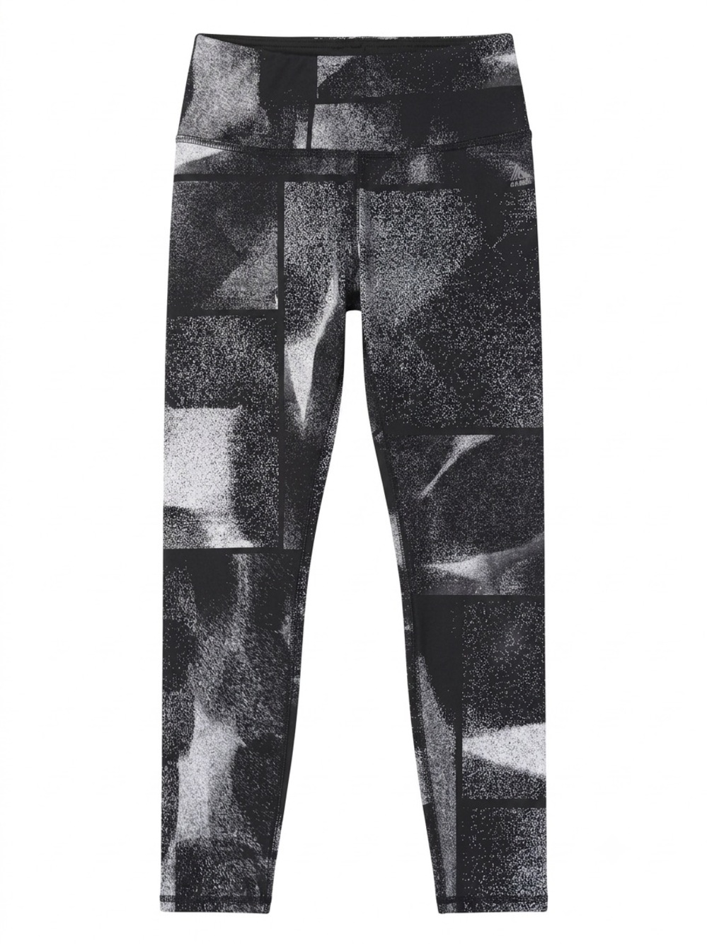 RBX Black Gray Active Tech Flex Geometric Print Leggings High Rise Medium